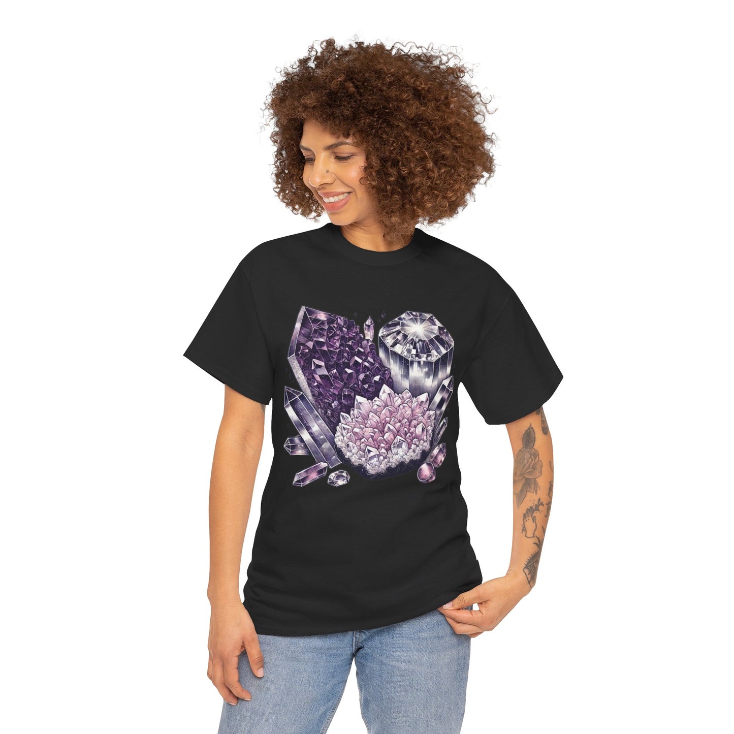 Enchanted crystals T-shirt, Crystals, crystal t-shirt, crystal healing, Unisex Heavy Cotton Tee