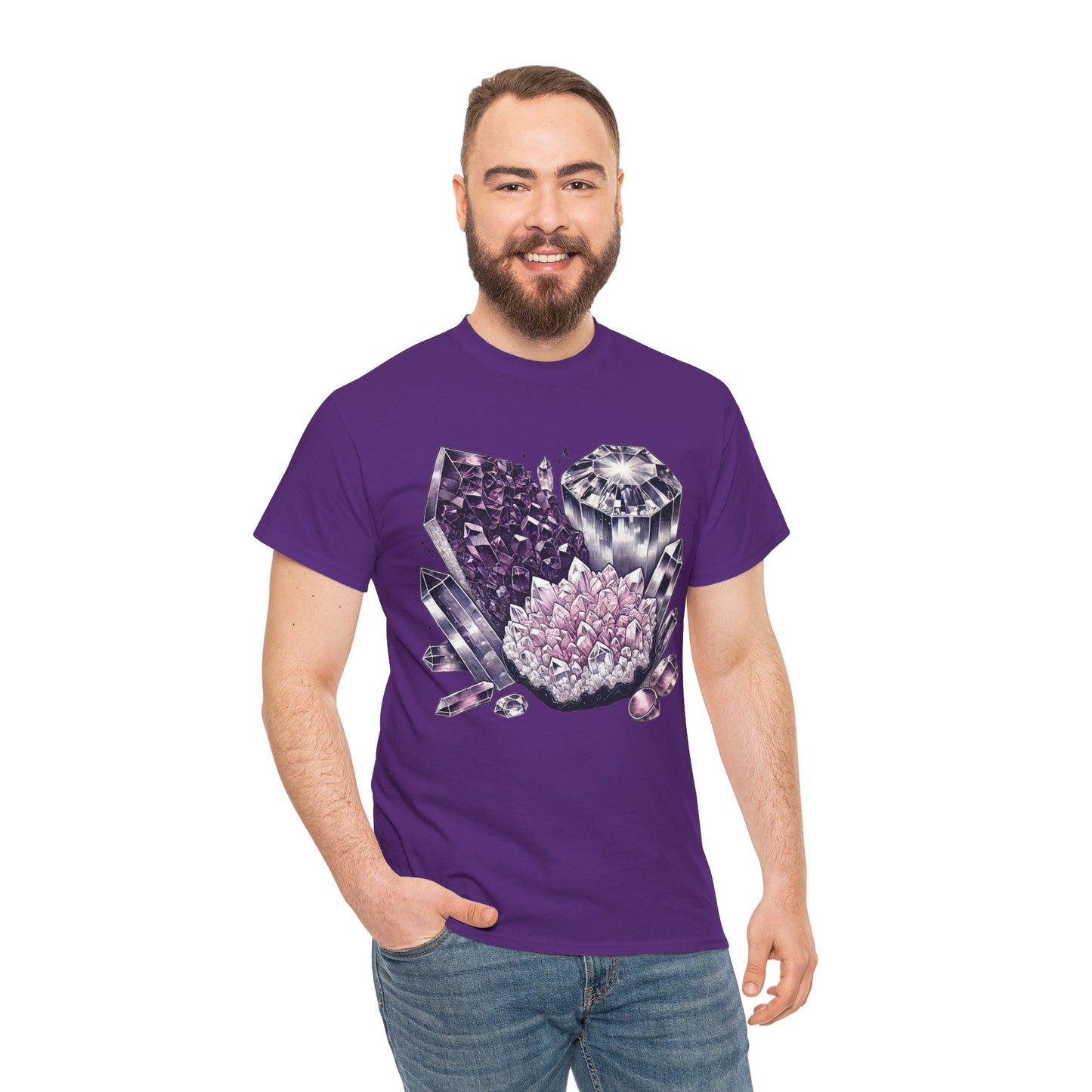 Enchanted crystals T-shirt, Crystals, crystal t-shirt, crystal healing, Unisex Heavy Cotton Tee