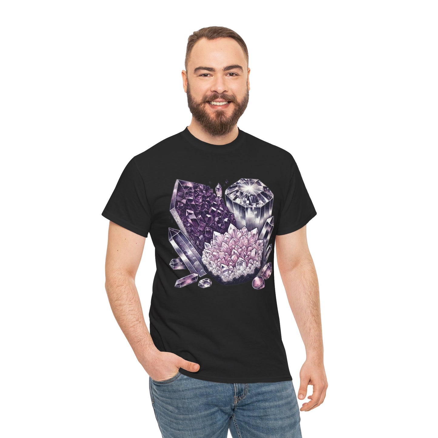 Enchanted crystals T-shirt, Crystals, crystal t-shirt, crystal healing, Unisex Heavy Cotton Tee