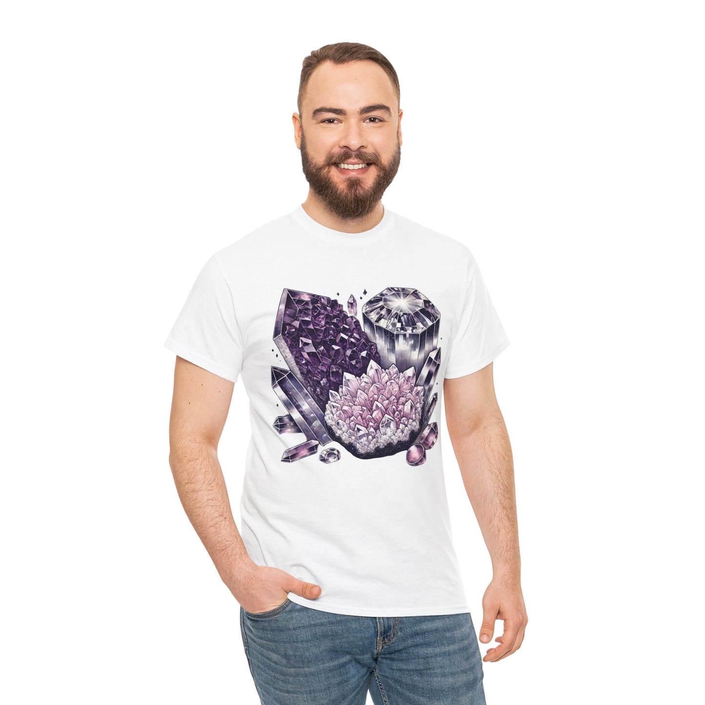 Enchanted crystals T-shirt, Crystals, crystal t-shirt, crystal healing, Unisex Heavy Cotton Tee