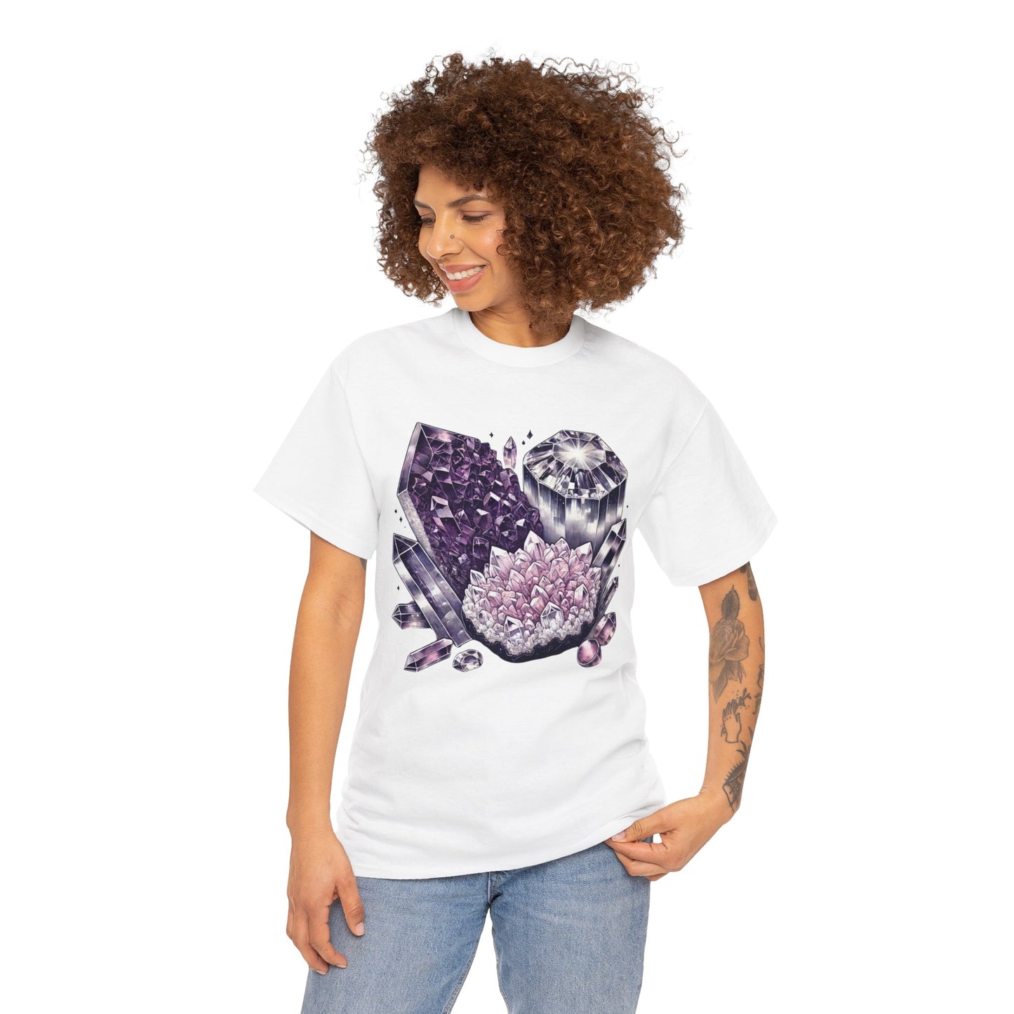 Enchanted crystals T-shirt, Crystals, crystal t-shirt, crystal healing, Unisex Heavy Cotton Tee