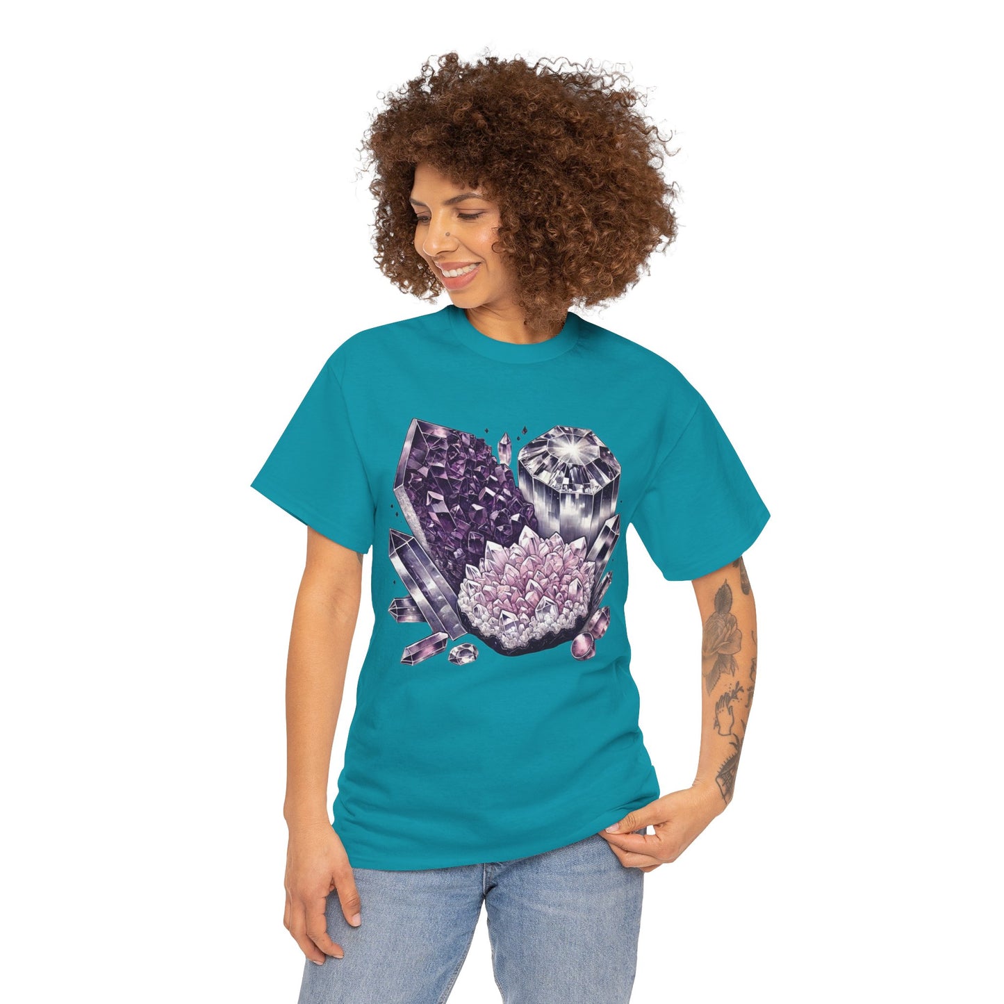 Enchanted crystals T-shirt, Crystals, crystal t-shirt, crystal healing, Unisex Heavy Cotton Tee