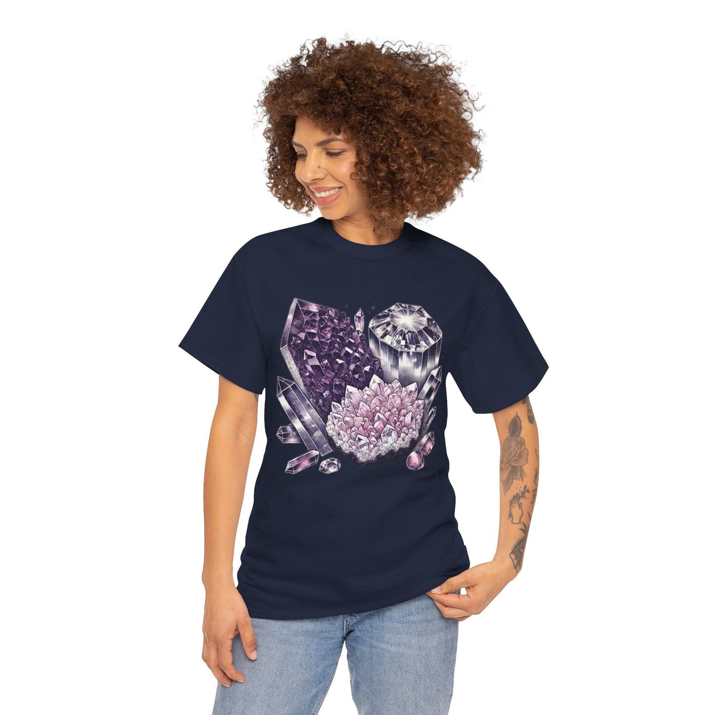Enchanted crystals T-shirt, Crystals, crystal t-shirt, crystal healing, Unisex Heavy Cotton Tee