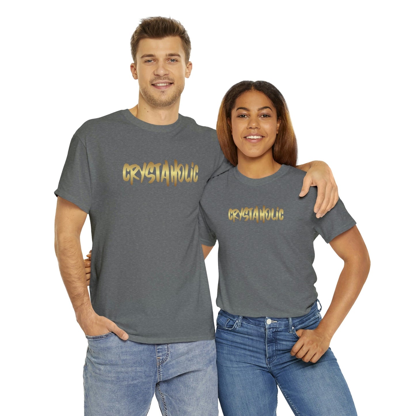 Crystaholic Unisex Heavy Cotton Tee Daddy N Daughter Gemstones