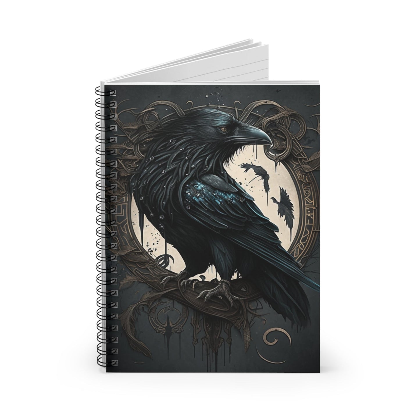 Raven Spiral Notebook - Ruled Line Daddy N Daughter Gemstones