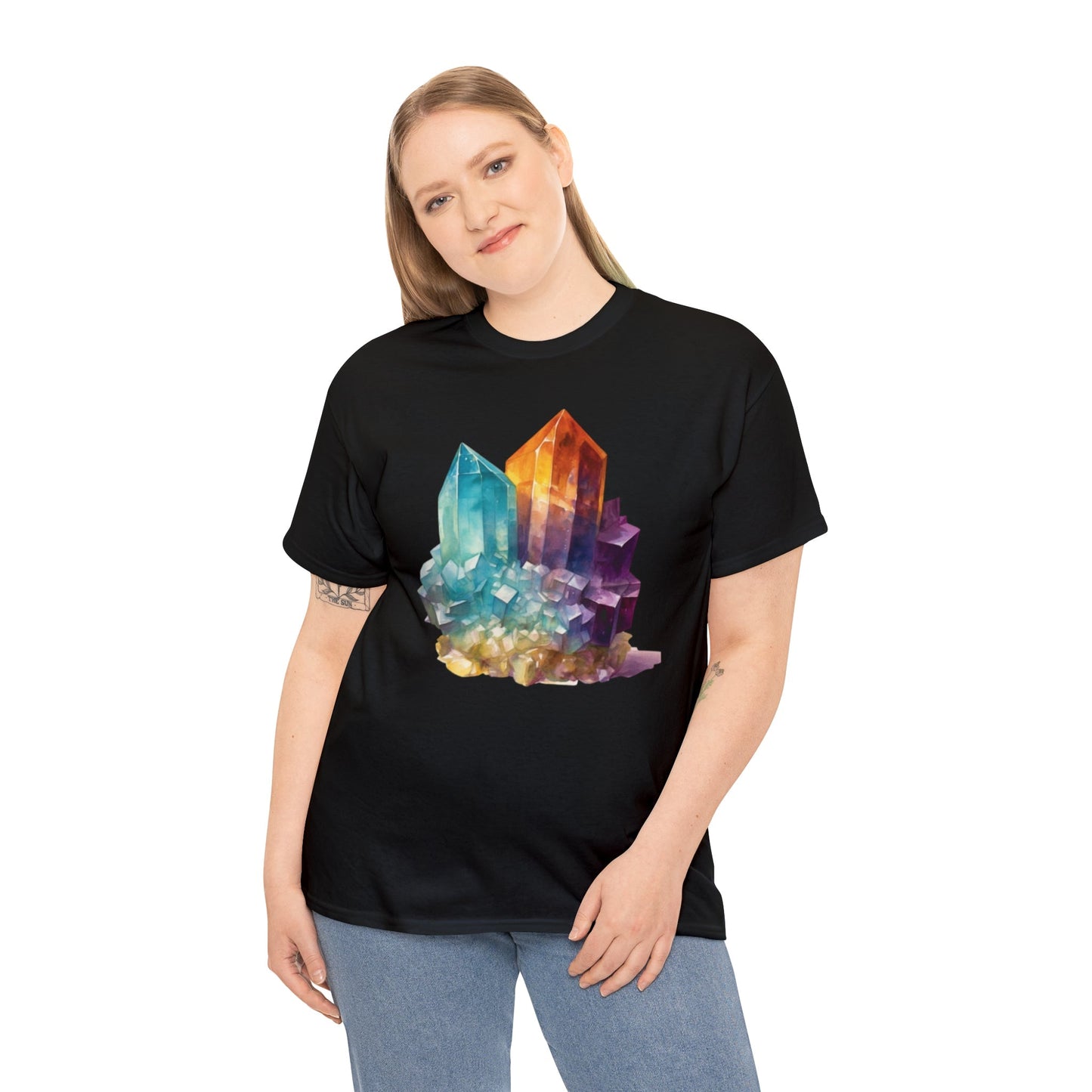 Watercolor Crystal art Unisex Heavy Cotton Tee Daddy N Daughter Gemstones