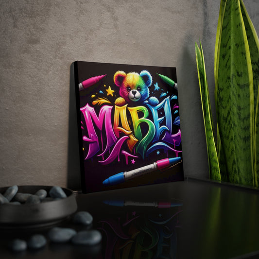 Mabel tye dye art Canvas Photo Tile