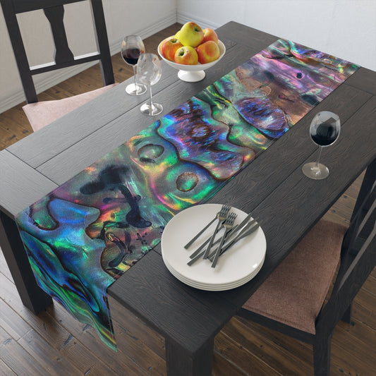 Abalone table cover, Table Runner (Cotton, Poly) Daddy N Daughter Gemstones 