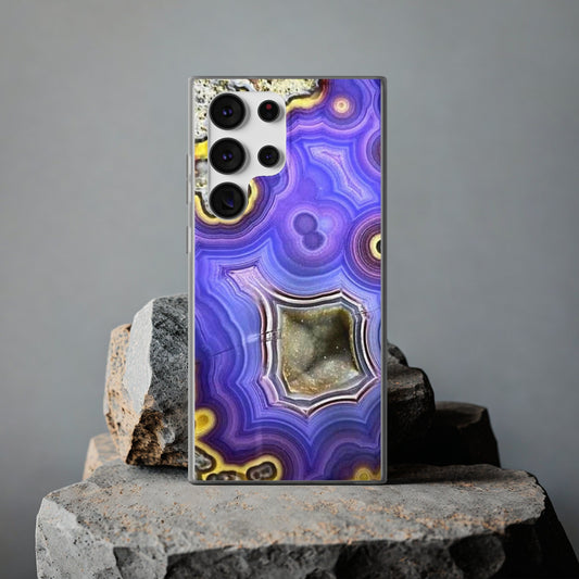 Amazing cor agate phone case, crystal, crystal art, agate art, agate crystal, Flexi Cases Daddy N Daughter Gemstones 