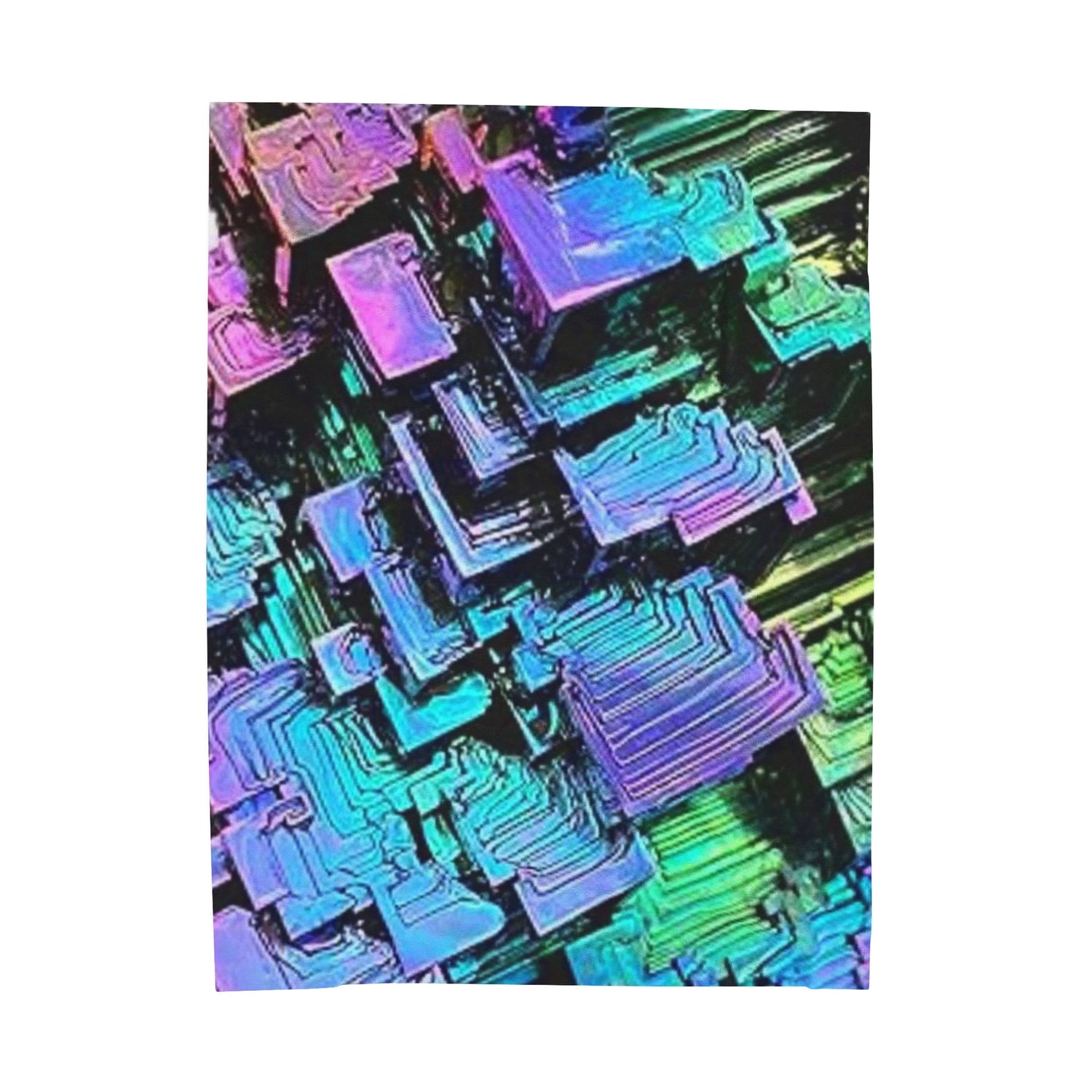Bismuth blanket, crystal, Bismuth, crystal blanket, Bismuth art, crystal art, Velveteen Plush Blanket Daddy N Daughter Gemstones 