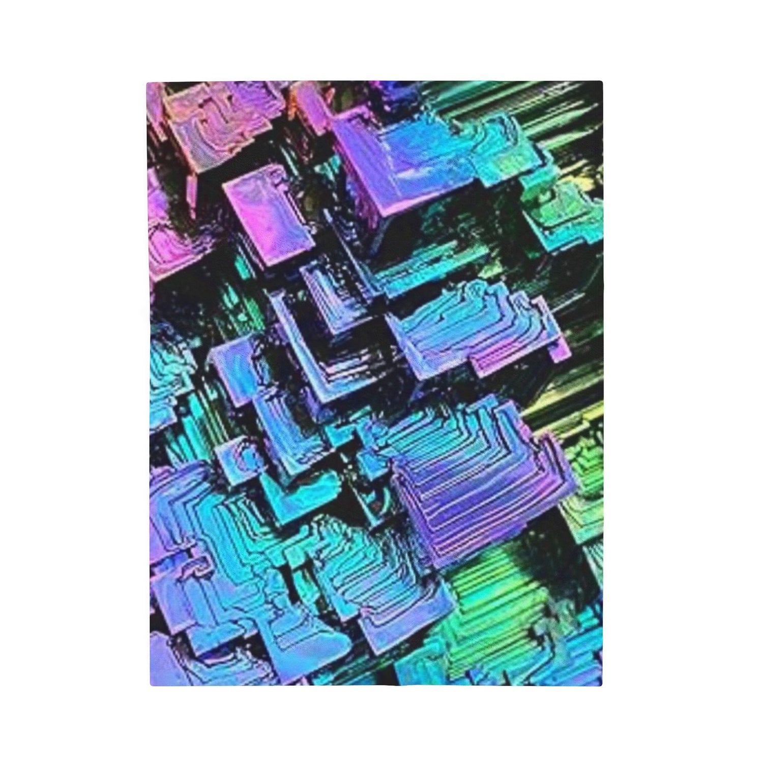 Bismuth blanket, crystal, Bismuth, crystal blanket, Bismuth art, crystal art, Velveteen Plush Blanket Daddy N Daughter Gemstones 