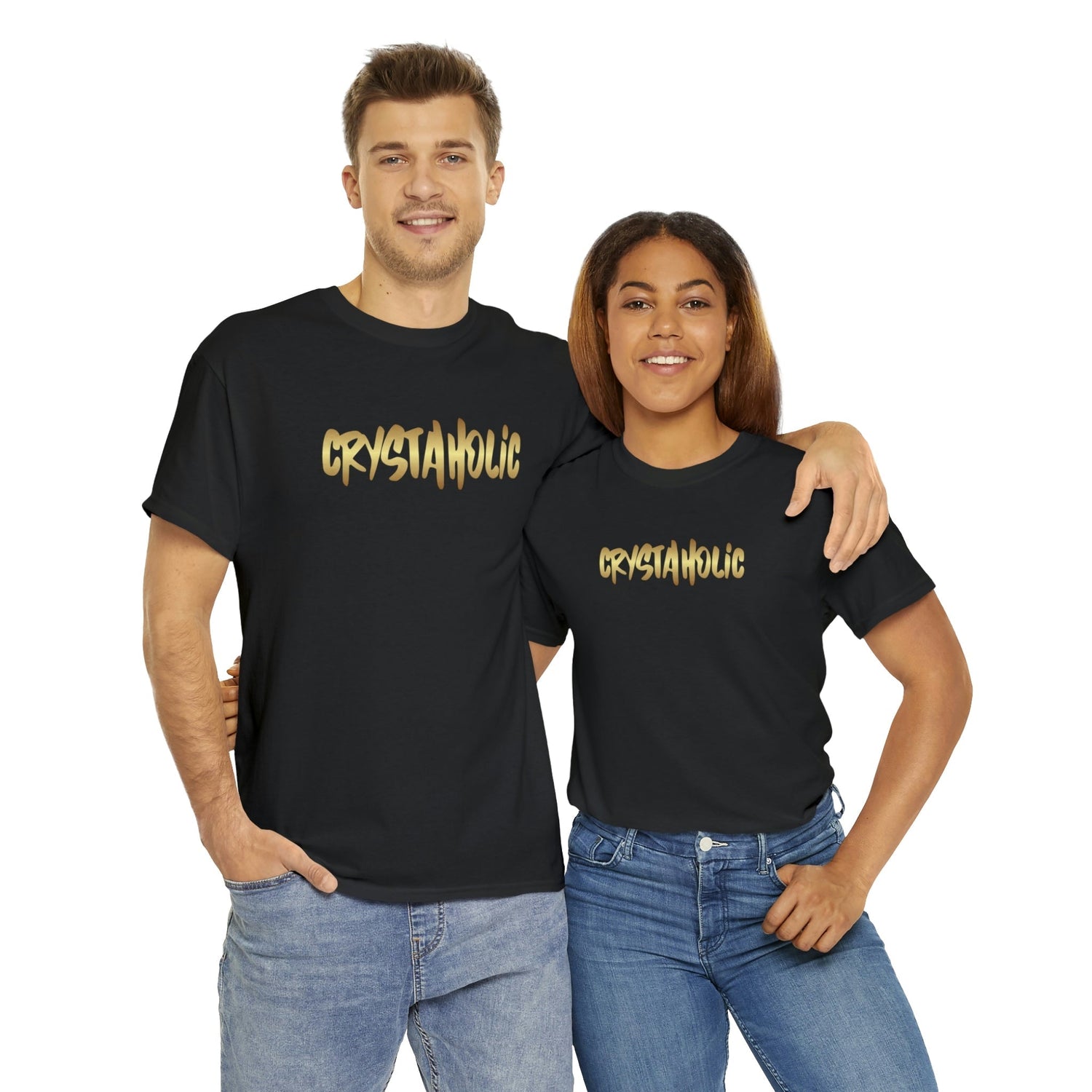 Crystaholic Unisex Heavy Cotton Tee Daddy N Daughter Gemstones 