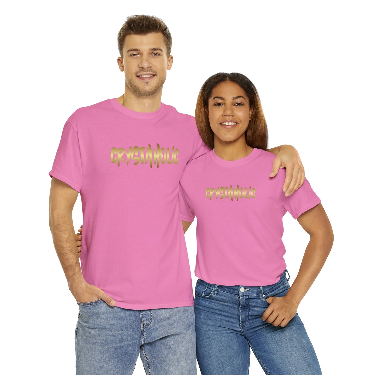 Crystaholic Unisex Heavy Cotton Tee Daddy N Daughter Gemstones 