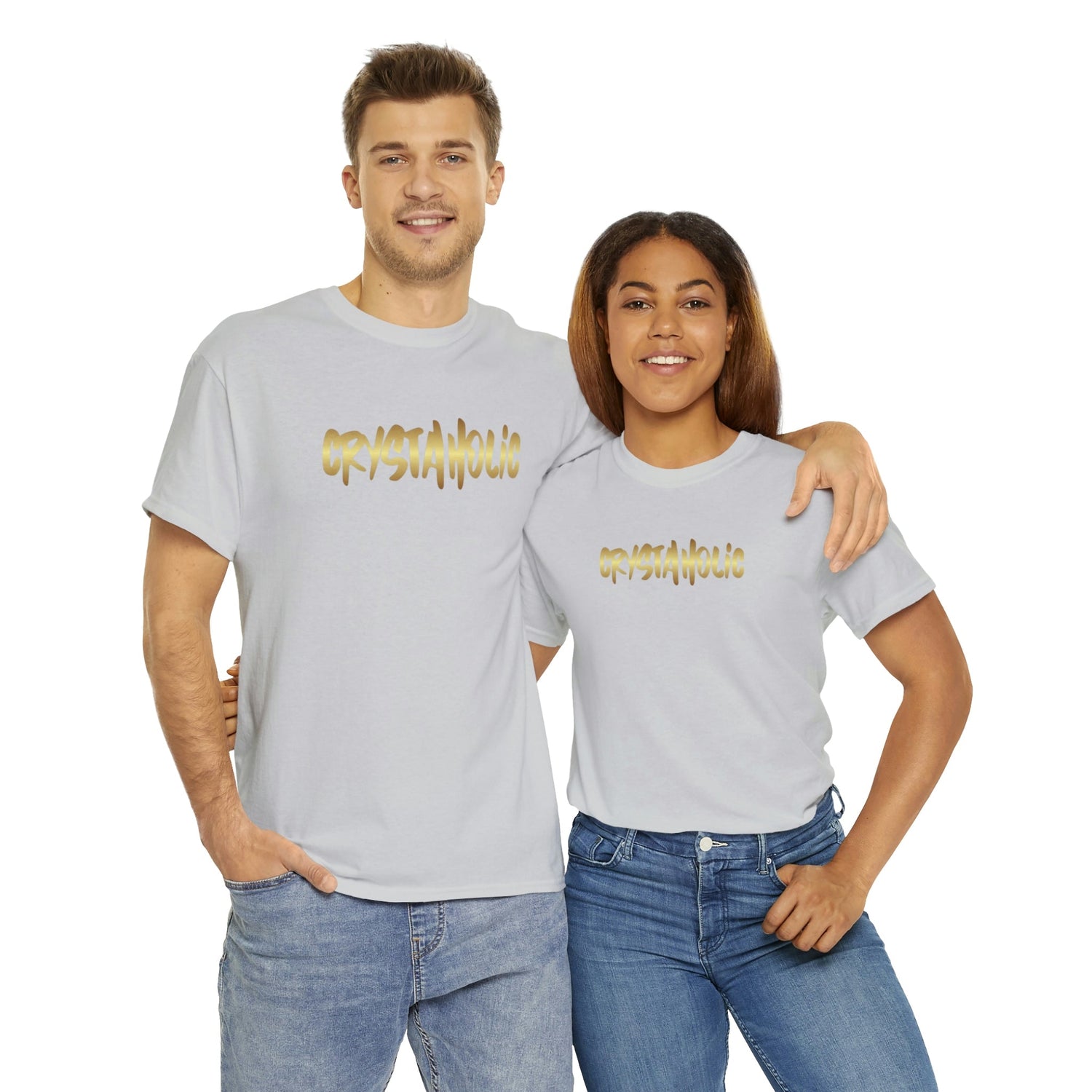 Crystaholic Unisex Heavy Cotton Tee Daddy N Daughter Gemstones 