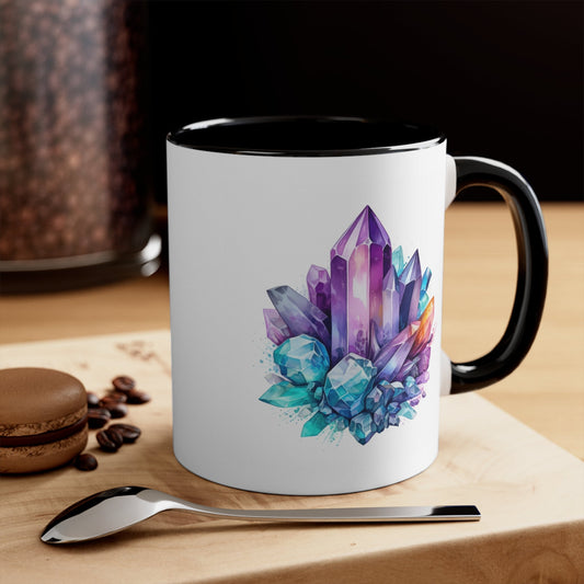 Crystal art Coffee Mug, 11oz Daddy N Daughter Gemstones 