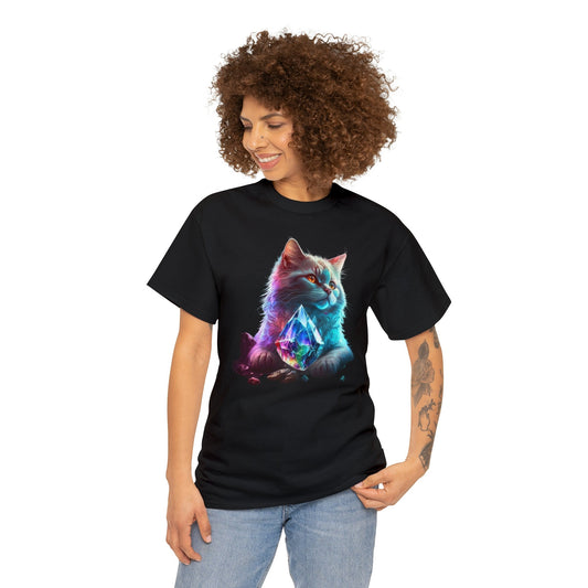 Crystal cat Unisex Heavy Cotton Tee Daddy N Daughter Gemstones 