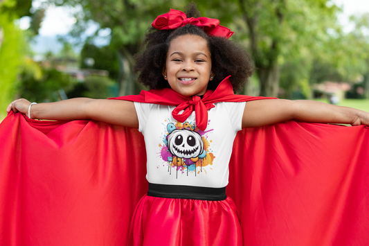 Cute pumpkin halloween Kids Heavy Cotton™ Tee Daddy N Daughter Gemstones 