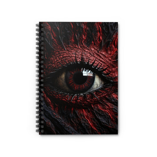 Dragon eye, mythology, dragon, mythical, red dragon, mythical creature, Spiral Notebook - Ruled Line Daddy N Daughter Gemstones 