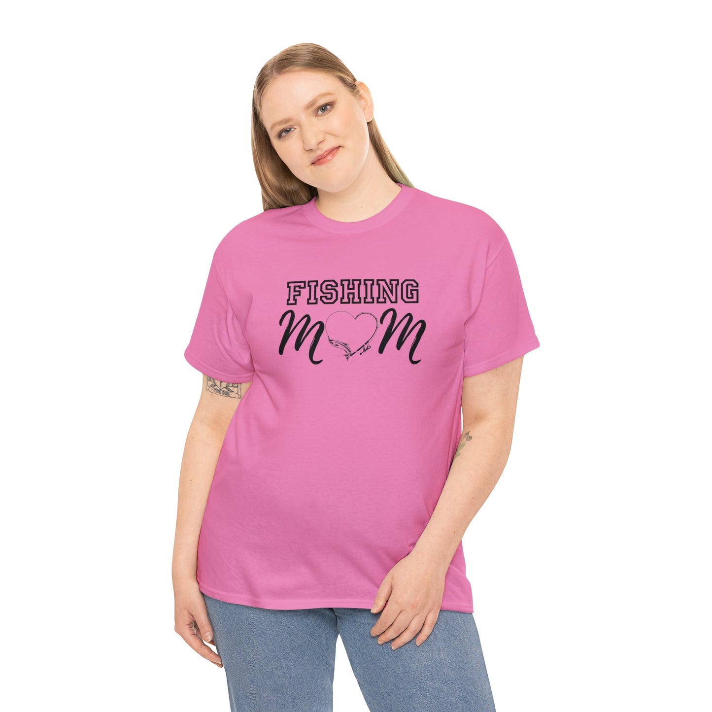 Fishing mom, fishing, mom shirt, mothers day, sports shirt, mom, mama shirt, fishing shirt, mama, mom t-shirt, t-shirt,Heavy Cotton Tee Daddy N Daughter Gemstones 