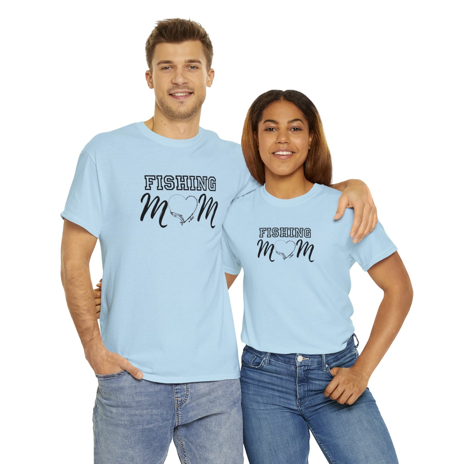 Fishing mom, fishing, mom shirt, mothers day, sports shirt, mom, mama shirt, fishing shirt, mama, mom t-shirt, t-shirt,Heavy Cotton Tee Daddy N Daughter Gemstones 