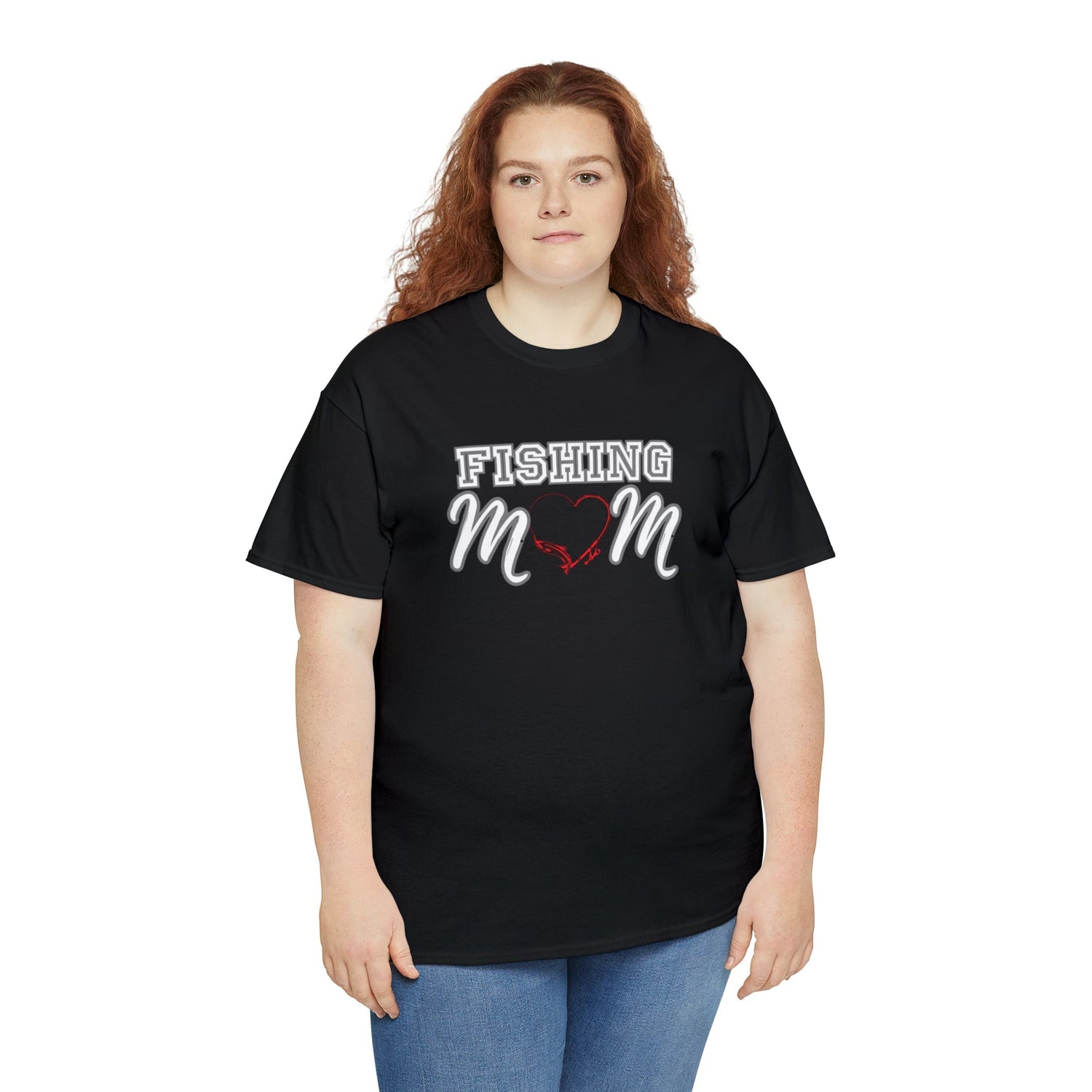 Fishing mom, fishing, mom shirt, mothers day, sports shirt, mom, mama shirt, fishing shirt, mama, mom t-shirt, t-shirt, Heavy Cotton Tee Daddy N Daughter Gemstones 