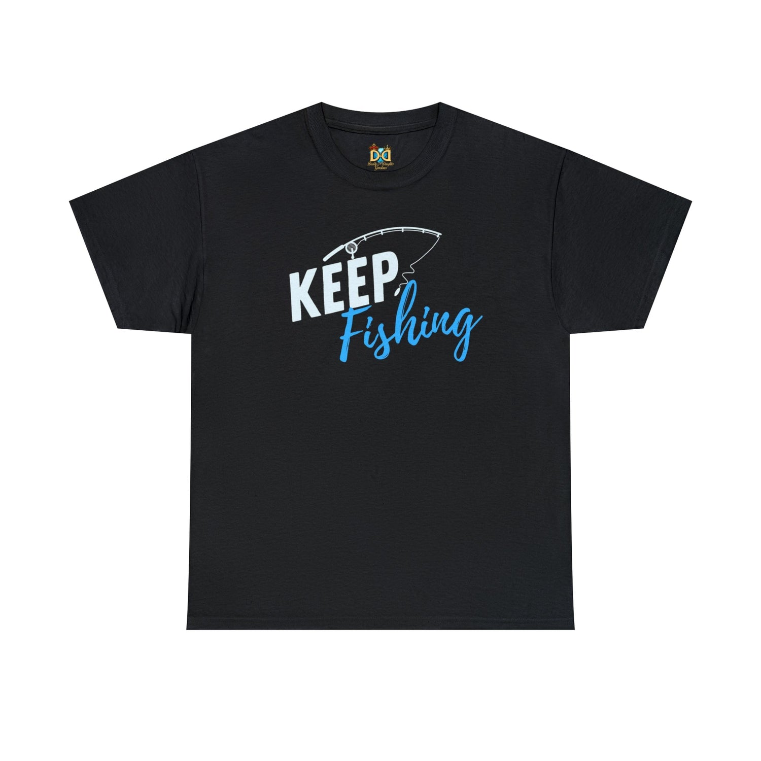 Fishing shirt, keep fishing, Unisex fishing Heavy Cotton Tee Daddy N Daughter Gemstones 