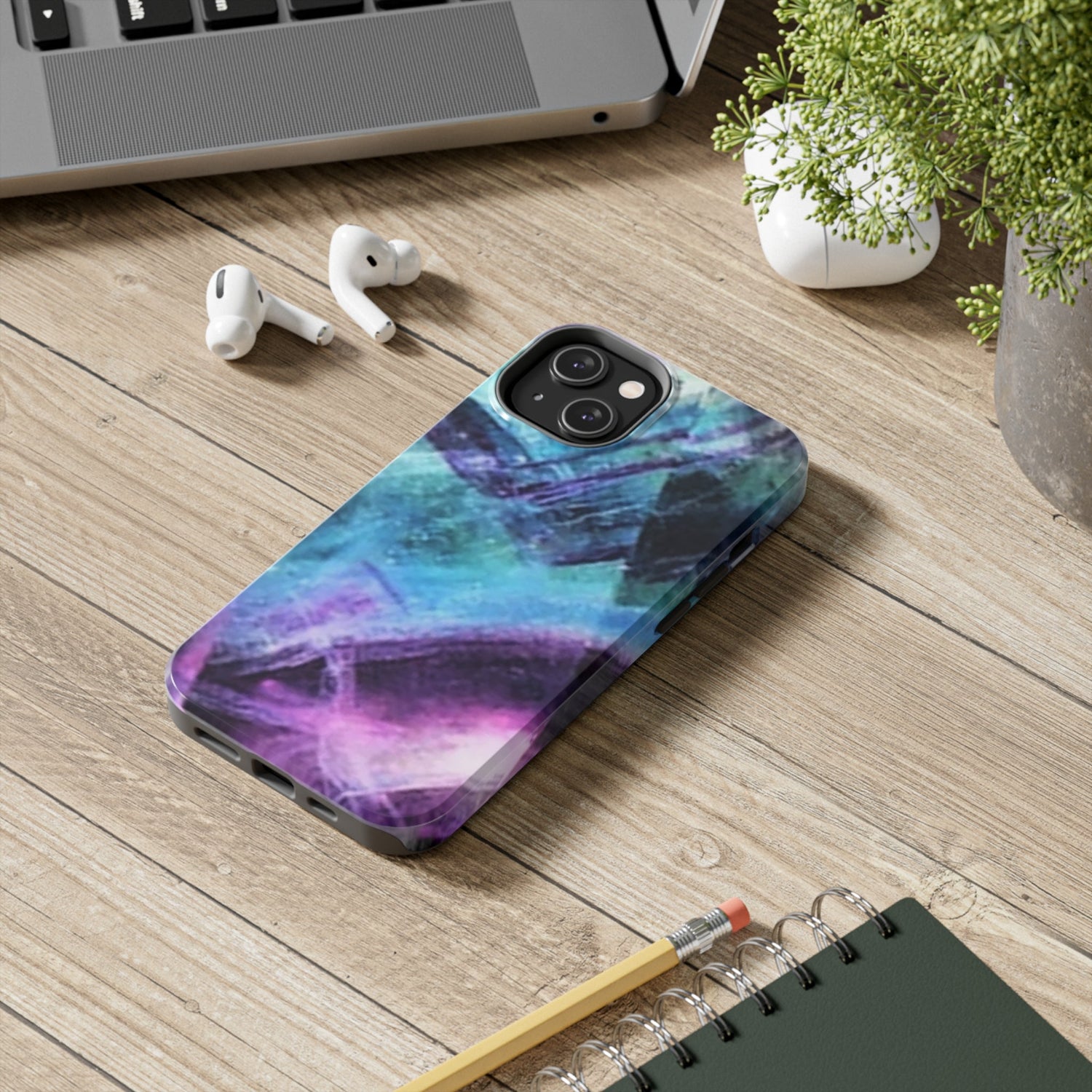 Fluorite phone case, Fluorite art, crystal art, rainbow Fluorite, crystalphone case, Tough Phone Cases Daddy N Daughter Gemstones 