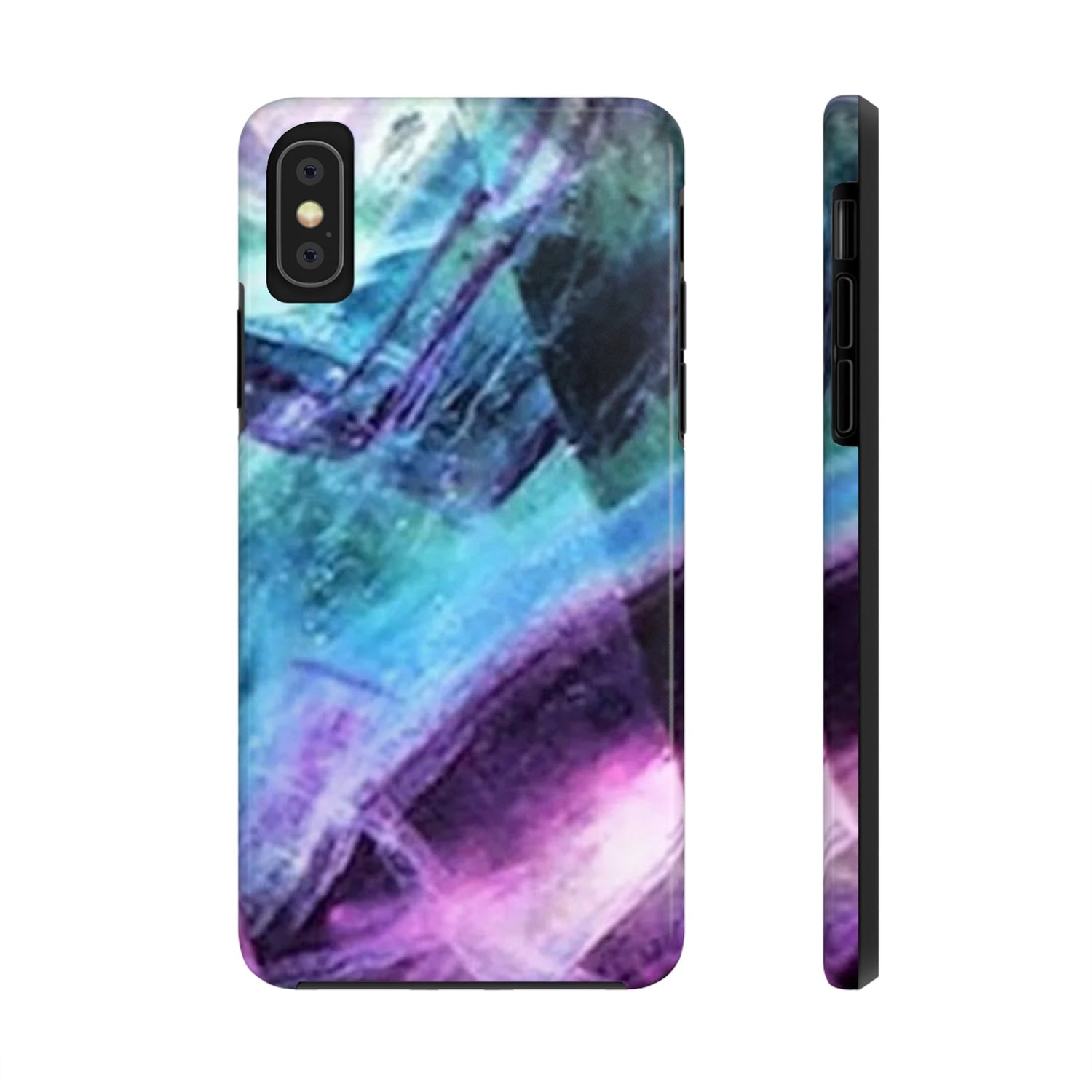 Fluorite phone case, Fluorite art, crystal art, rainbow Fluorite, crystalphone case, Tough Phone Cases Daddy N Daughter Gemstones 