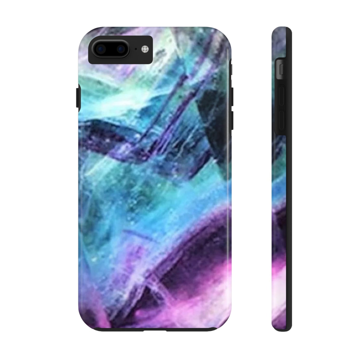 Fluorite phone case, Fluorite art, crystal art, rainbow Fluorite, crystalphone case, Tough Phone Cases Daddy N Daughter Gemstones 