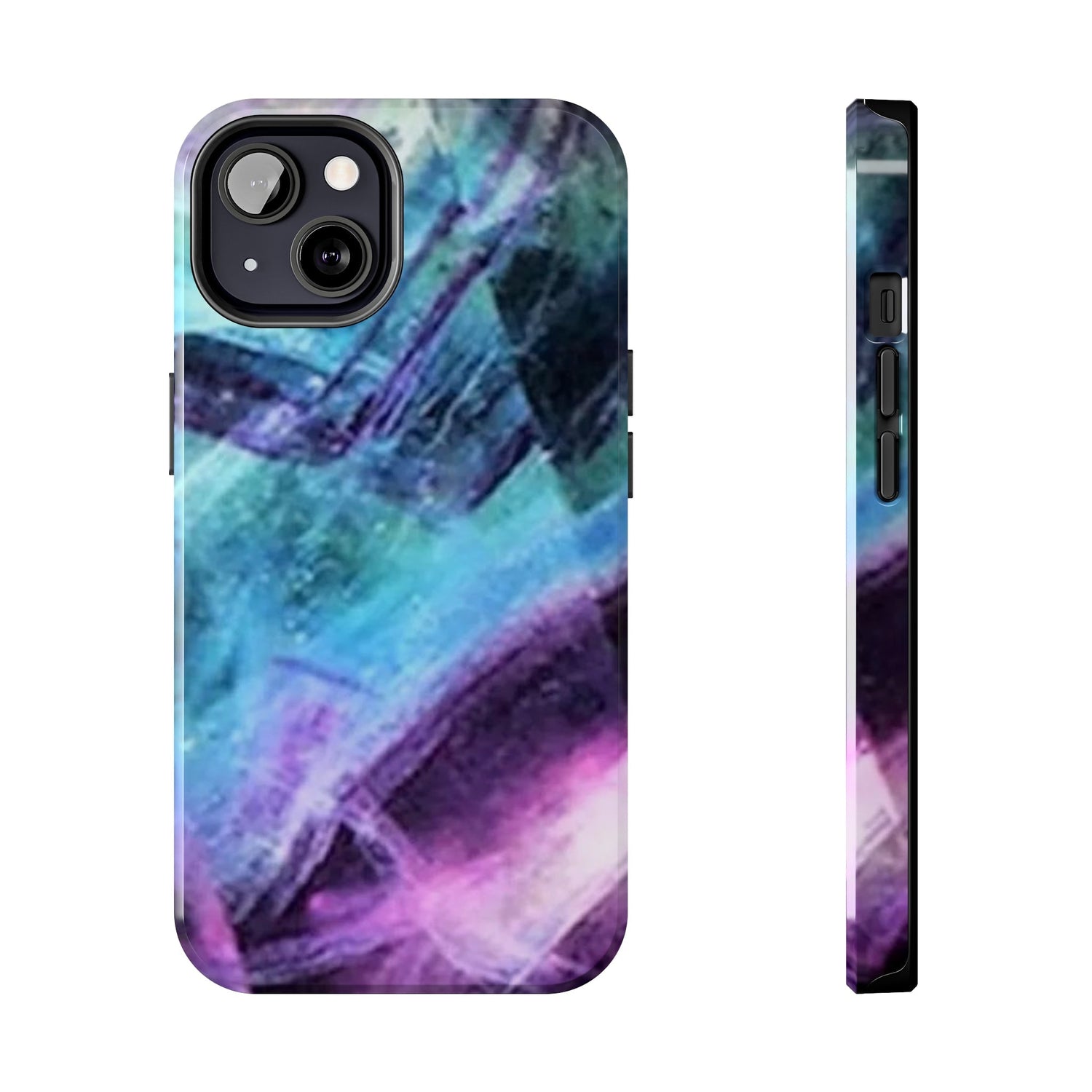 Fluorite phone case, Fluorite art, crystal art, rainbow Fluorite, crystalphone case, Tough Phone Cases Daddy N Daughter Gemstones 