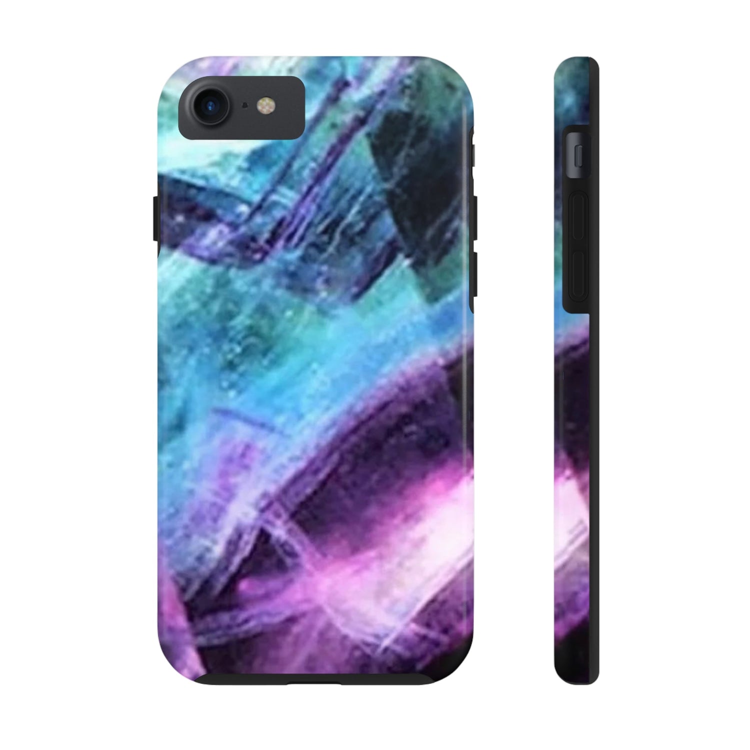 Fluorite phone case, Fluorite art, crystal art, rainbow Fluorite, crystalphone case, Tough Phone Cases Daddy N Daughter Gemstones 