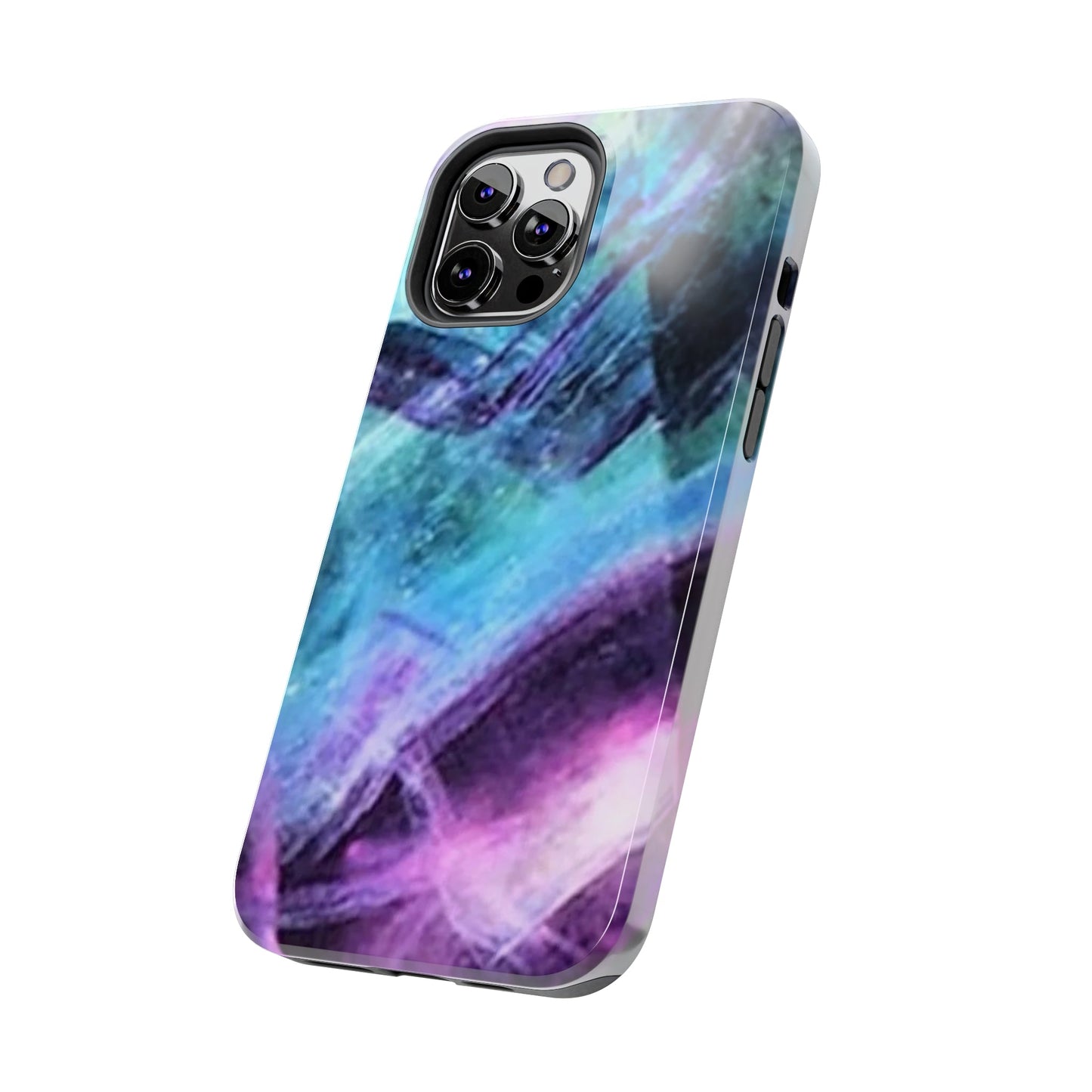 Fluorite phone case, Fluorite art, crystal art, rainbow Fluorite, crystalphone case, Tough Phone Cases Daddy N Daughter Gemstones 