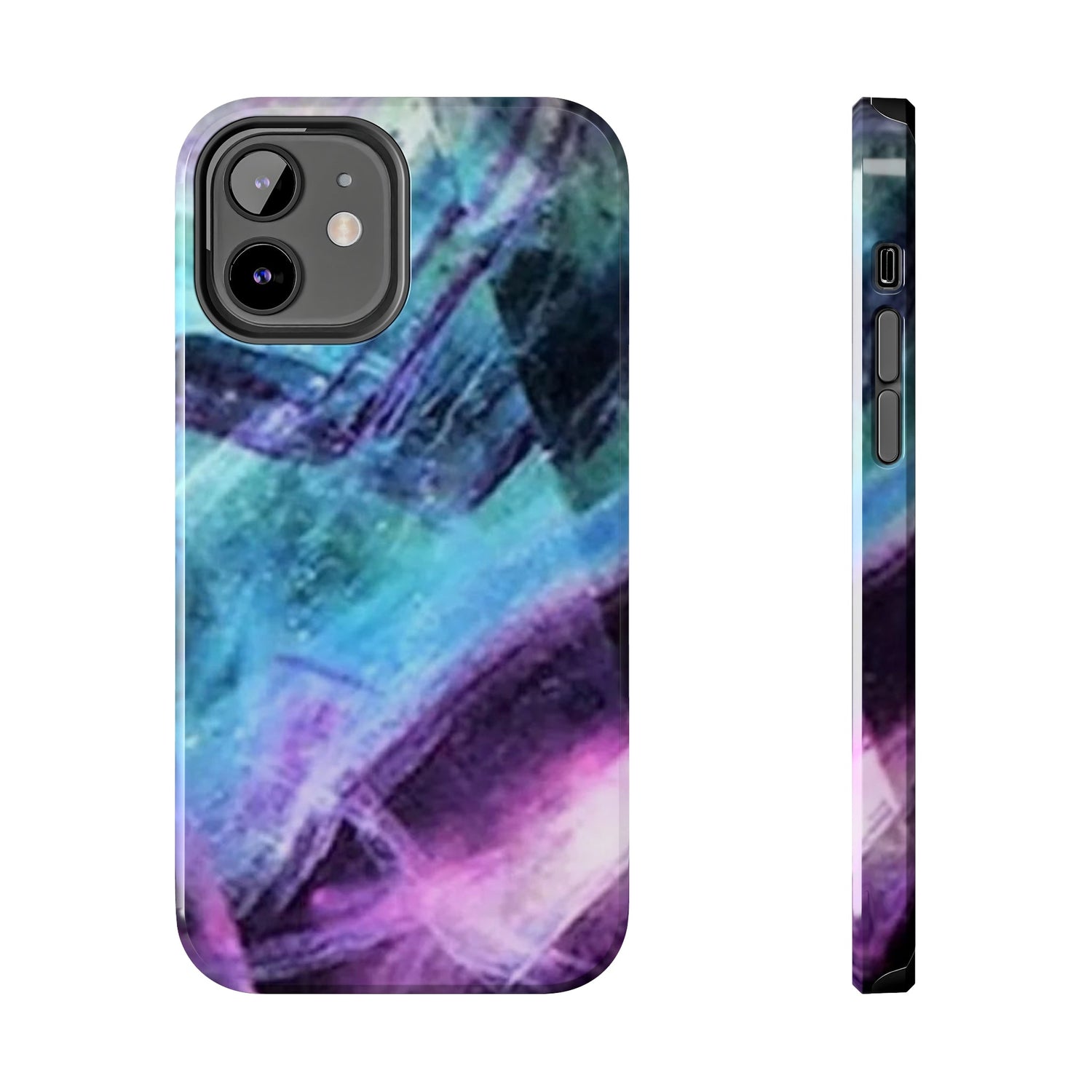 Fluorite phone case, Fluorite art, crystal art, rainbow Fluorite, crystalphone case, Tough Phone Cases Daddy N Daughter Gemstones 