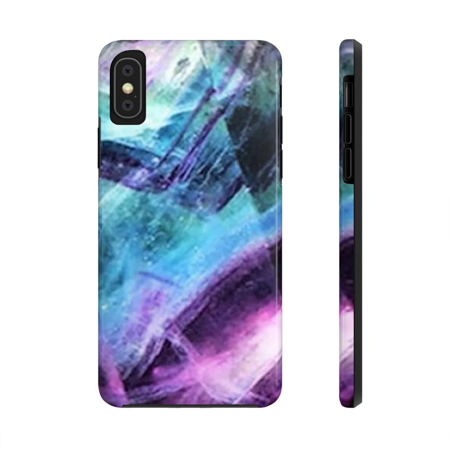 Fluorite phone case, Fluorite art, crystal art, rainbow Fluorite, crystalphone case, Tough Phone Cases Daddy N Daughter Gemstones 