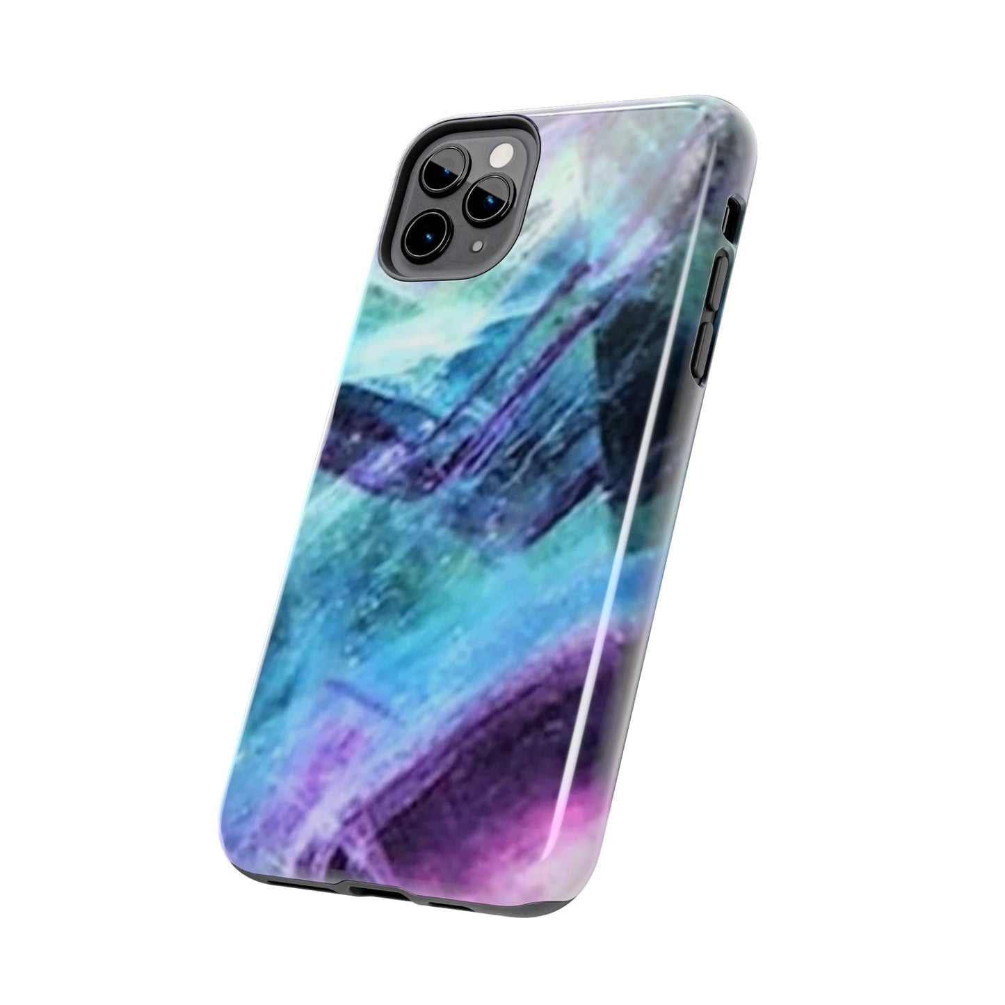 Fluorite phone case, Fluorite art, crystal art, rainbow Fluorite, crystalphone case, Tough Phone Cases Daddy N Daughter Gemstones 