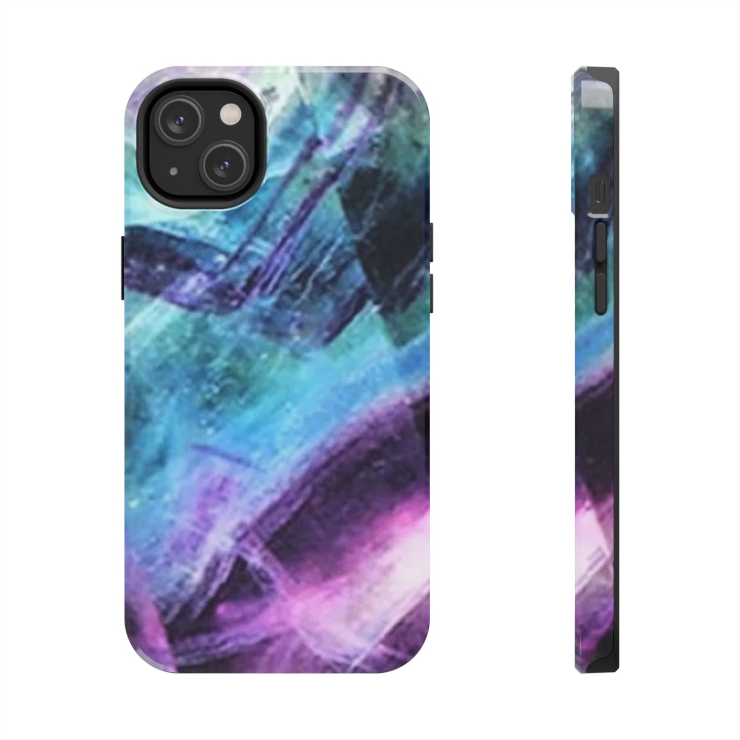 Fluorite phone case, Fluorite art, crystal art, rainbow Fluorite, crystalphone case, Tough Phone Cases Daddy N Daughter Gemstones 