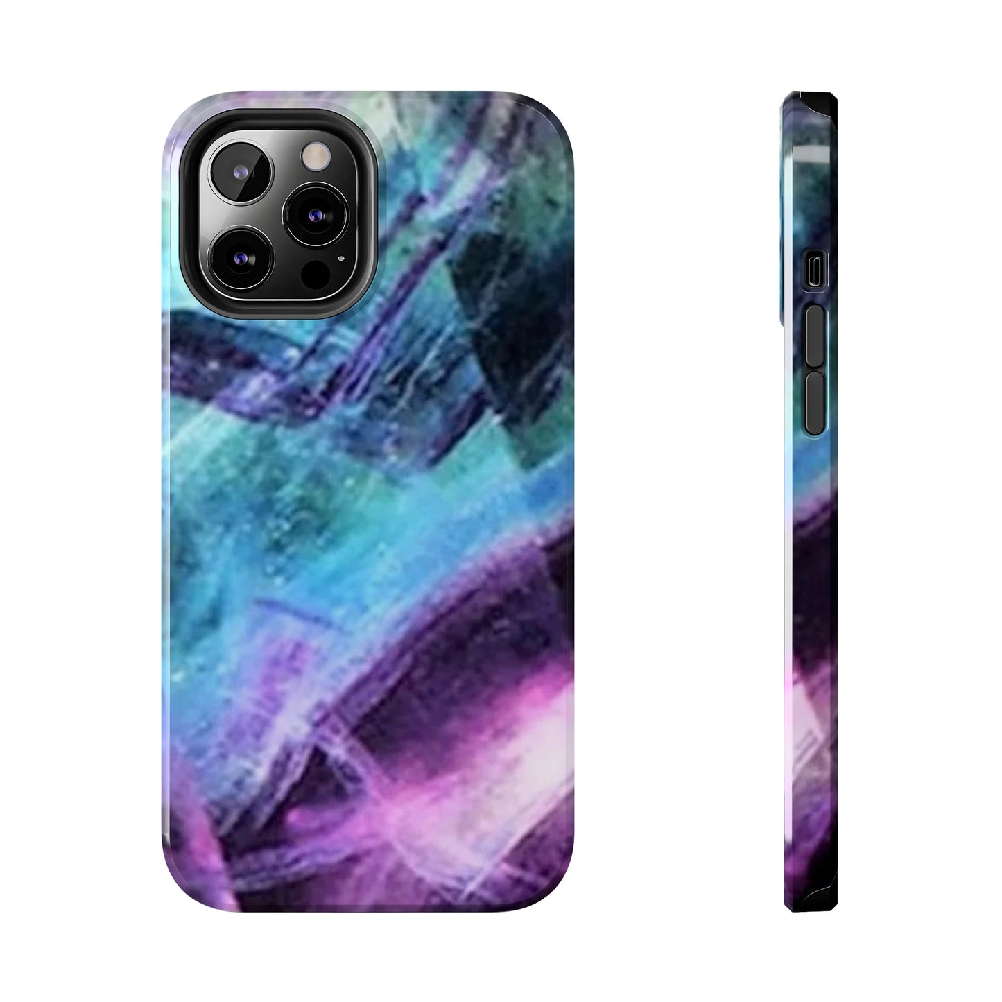 Fluorite phone case, Fluorite art, crystal art, rainbow Fluorite, crystalphone case, Tough Phone Cases Daddy N Daughter Gemstones 