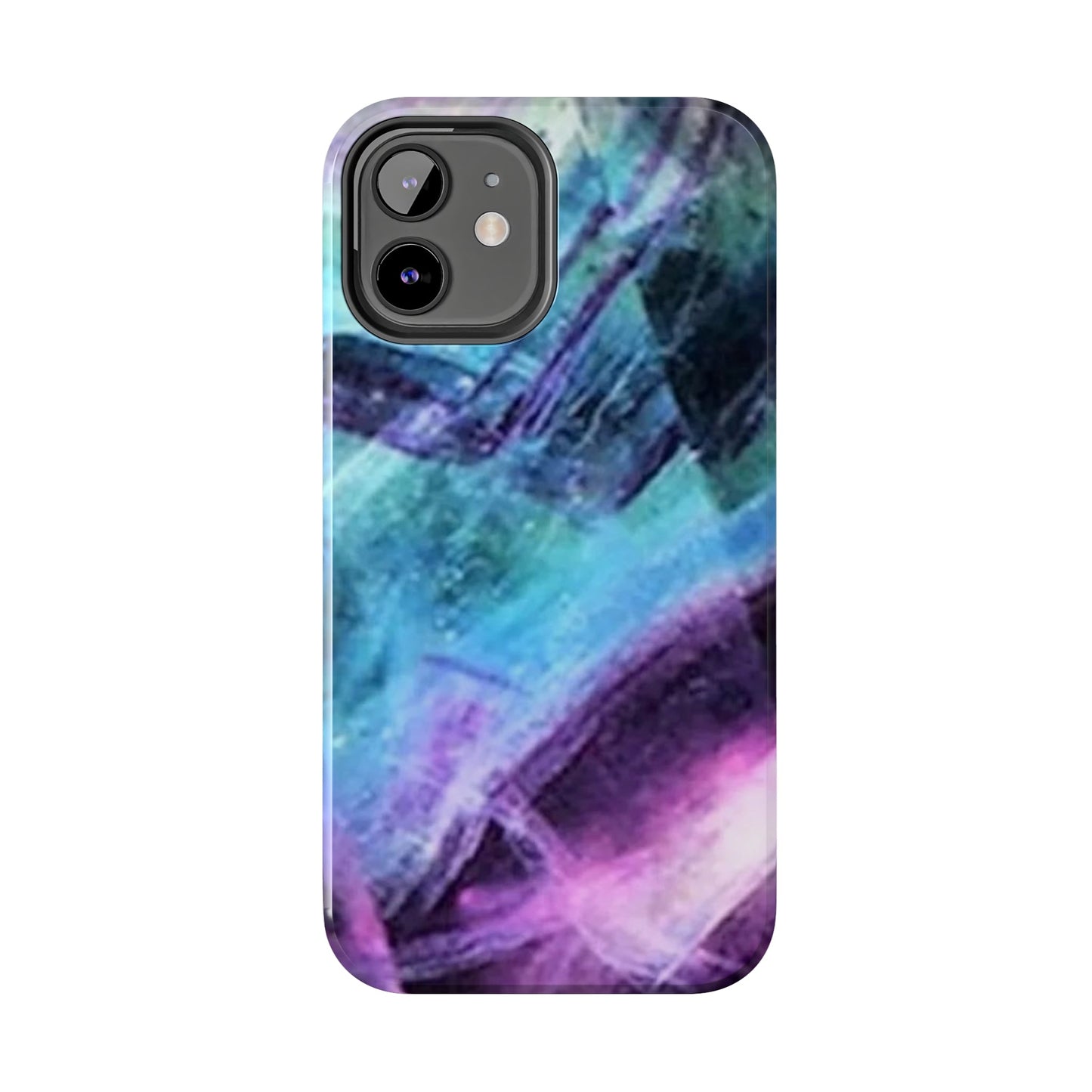 Fluorite phone case, Fluorite art, crystal art, rainbow Fluorite, crystalphone case, Tough Phone Cases Daddy N Daughter Gemstones 