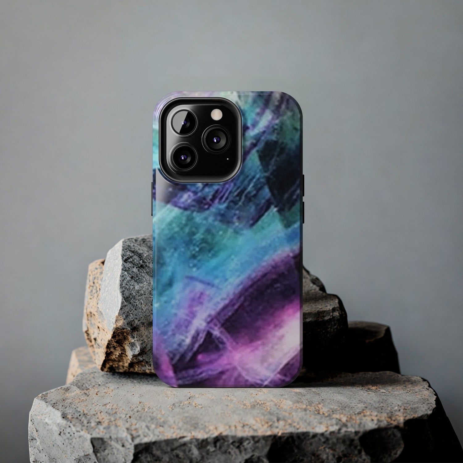 Fluorite phone case, Fluorite art, crystal art, rainbow Fluorite, crystalphone case, Tough Phone Cases Daddy N Daughter Gemstones 