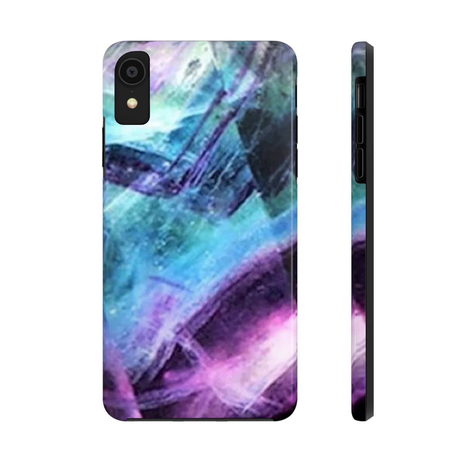 Fluorite phone case, Fluorite art, crystal art, rainbow Fluorite, crystalphone case, Tough Phone Cases Daddy N Daughter Gemstones 