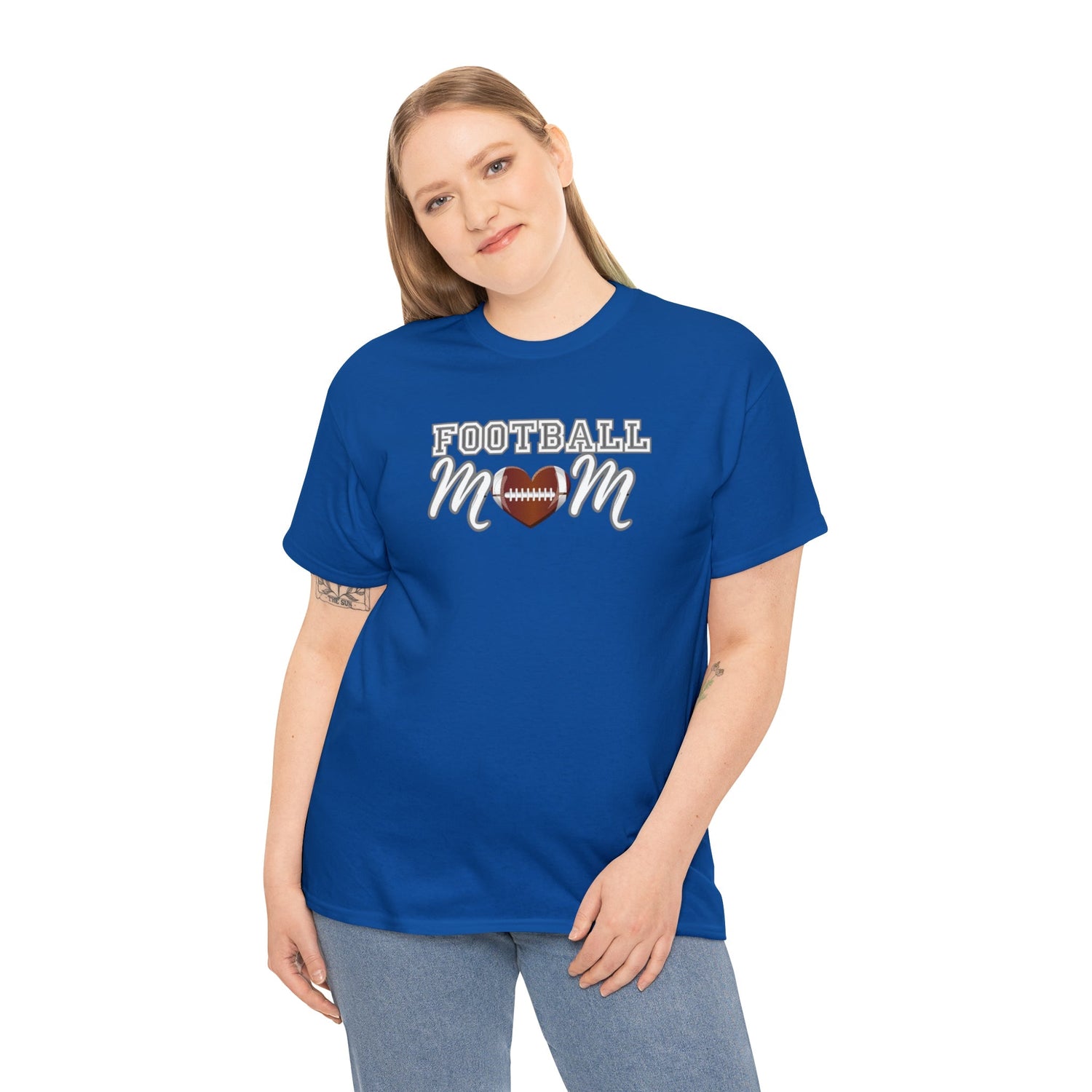 Football mom, football, mom shirt, mothers day, sports shirt, mom, mama shirt, football shirt, mama, mom t-shirt, t-shirt, Heavy Cotton Tee Daddy N Daughter Gemstones 