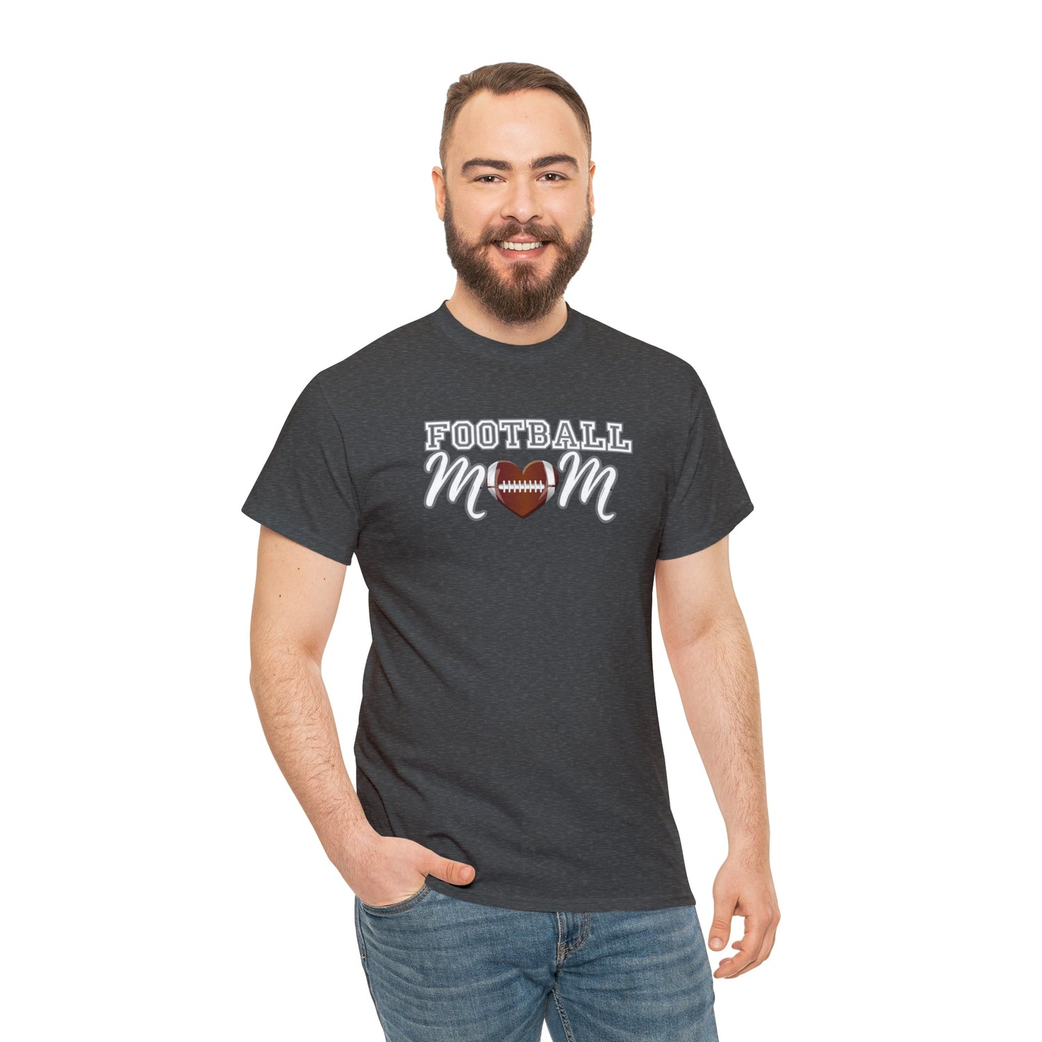 Football mom, football, mom shirt, mothers day, sports shirt, mom, mama shirt, football shirt, mama, mom t-shirt, t-shirt, Heavy Cotton Tee Daddy N Daughter Gemstones 