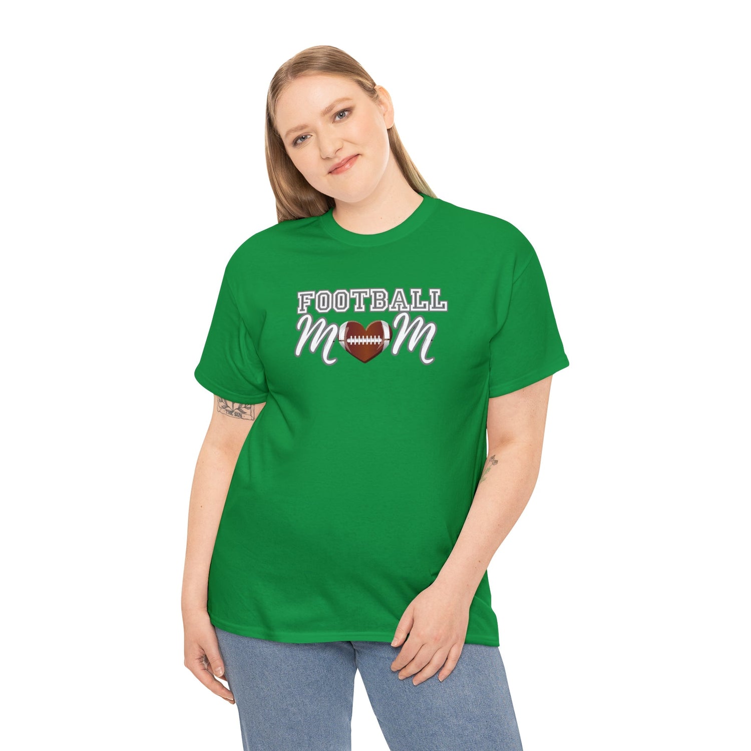 Football mom, football, mom shirt, mothers day, sports shirt, mom, mama shirt, football shirt, mama, mom t-shirt, t-shirt, Heavy Cotton Tee Daddy N Daughter Gemstones 