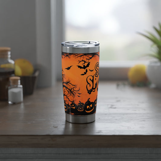 Halloween tumbler, halloween, spooky, pumpkin, Vagabond 20oz Tumbler Daddy N Daughter Gemstones 