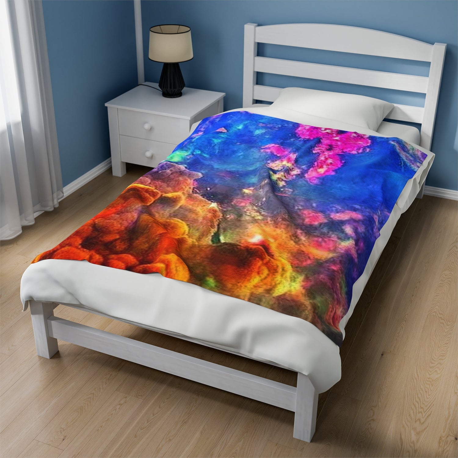 Incredible opal blanket, crystal, opal, crystal blanket, opal art, crystal art, Velveteen Plush Blanket Daddy N Daughter Gemstones 