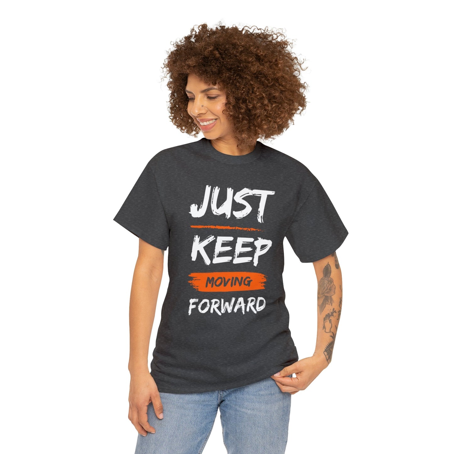 Just keep moving, inspirational shirt, motivation, motivational t-shirt, motivate, inspire, t-shirt,Heavy Cotton Tee Daddy N Daughter Gemstones 