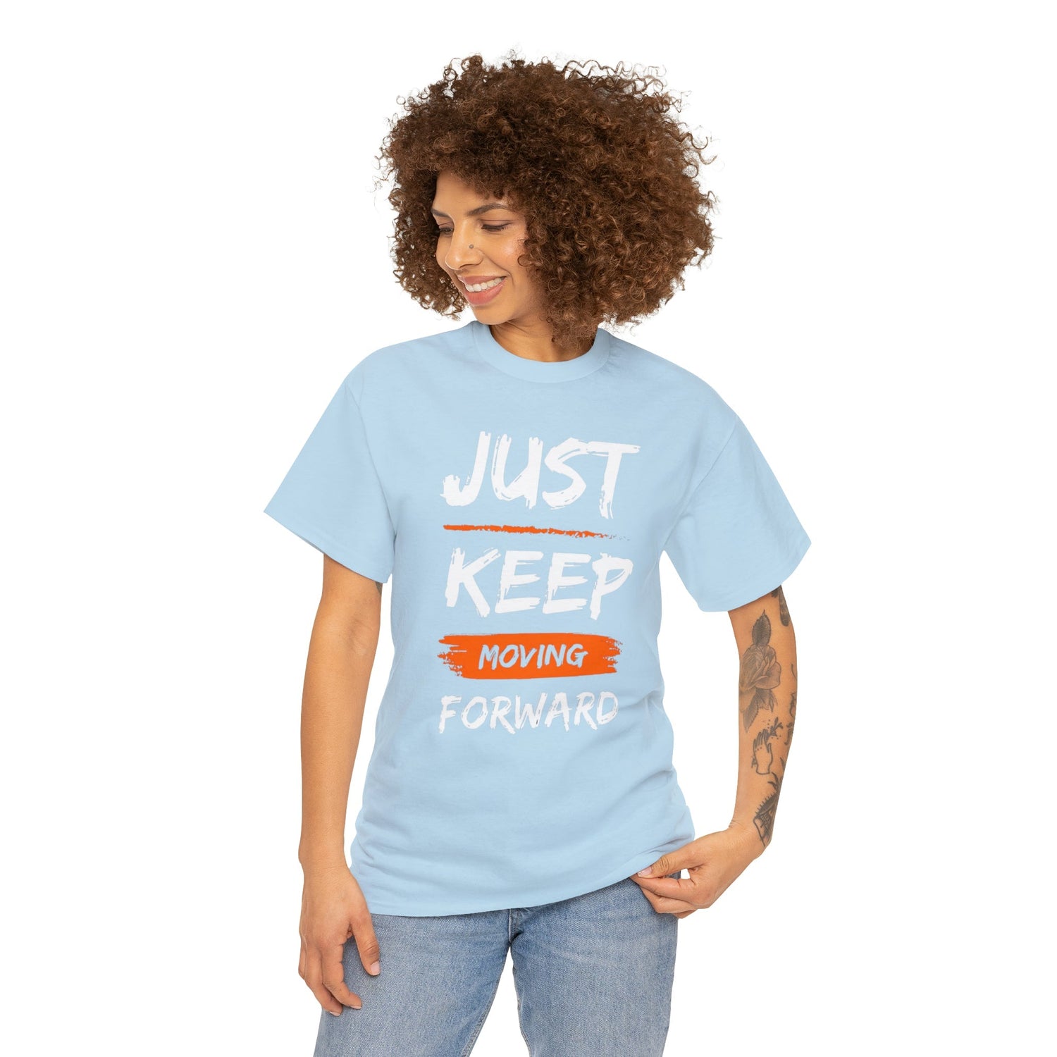 Just keep moving, inspirational shirt, motivation, motivational t-shirt, motivate, inspire, t-shirt,Heavy Cotton Tee Daddy N Daughter Gemstones 