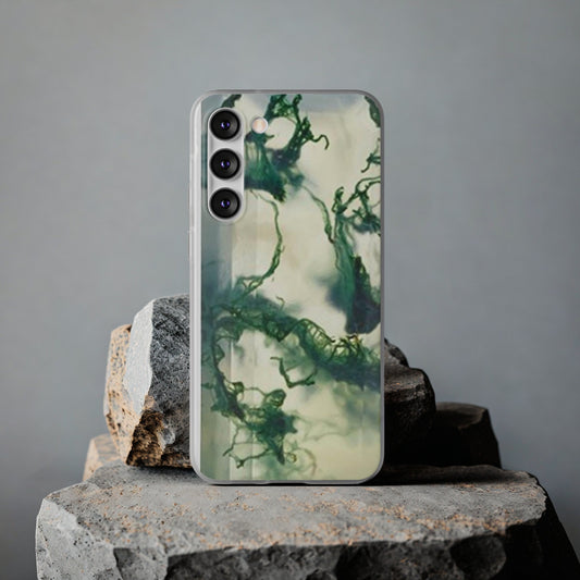 Moss agate phone case, crystal, crystal art, moss agate art, moss agate crystal, Flexi Cases Daddy N Daughter Gemstones 