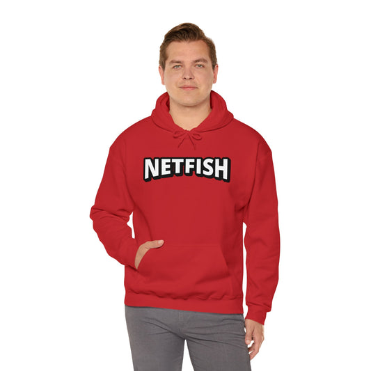 Netfish fishing shirt, netflix funny, fishing, fishing hoodie,  Unisex Heavy Blend™ Hooded Sweatshirt Daddy N Daughter Gemstones 