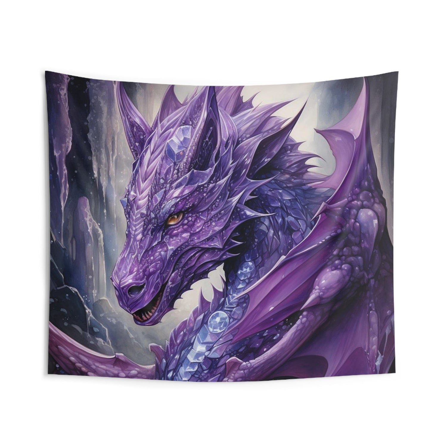 Purple dragon Wall Tapestries Daddy N Daughter Gemstones 